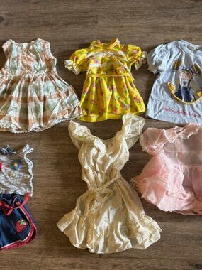 Vintage Baby Clothes Lot 6 Girls Unisex 90s 80s 2t 6t